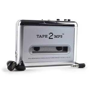 Tape2MP3 Portable USB Cassette to MP3 Sound Converter w/Auto-Reverse (Silver) - Rip Your Old Cassettes to MP3!