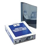 Oxford 55838 Clear Front Report Covers with Dark Blue Leatherette Back, 25 per Box