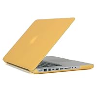 Speck Products See Thru Satin, Soft Touch Hard Shell Case, for Pro 15-inch MacBook Aluminum Unibody/Black Keyboard (Yellow)