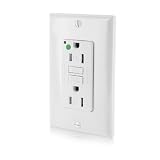 15-Amp, 125-Volt, Hospital Grade Tamper-Resistant Slim GFCI Duplex Receptacle, Wallplate Included,  White, X7599-HGW