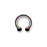 Solid Titanium Circ BB 10G (2.6mm) 1/2 (13mm) Dia w 5mm Balls Rainbow