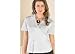 Misses Emma James Art Deco White Eyelet Wrap Top