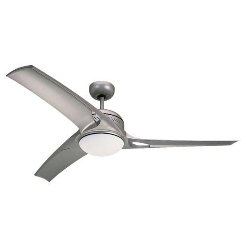 Monte Carlo 3MO52TMO Mach-1 52-Inch 3-Blade Ceiling Fan with Remote and Light Kit, Titanium Motor Finish and Titanium ABS Blades