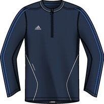 Adidas Herren kurz&auml;rmliges Shirt Response Drei Streifen 1/2 Zip, collegiate navy/prime blu Preisvergleich