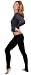 Black Stretch Knit Low Rise Tights & Classic Knit Ballet V Neck Top In the Color of Y...