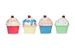 Premier Housewares Set di 4 magneti da frigo a forma di cupcake,