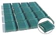 Reflections Glass 1x1" Mosaic Tile Clear Teal