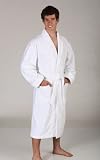 Review Mystic Clothing  / New Terry Velour Men's Bath Robe, Bathrobe White M L, Exclusive Sleepwear by Mystic Clothing