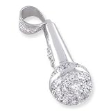 Iced Out Pendant - Silver CZ Microphone