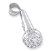 Jewelry : Iced Out Pendant - Silver CZ Microphone