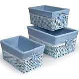 3-pc. Basket Set with Blue Liners