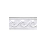 Adex USA Hampton Listello Waves 3 x 6 White Ceramic Tile & Stone