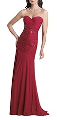 A-line Strapless Sweetheart Mesh Asymmetric Beaded Gathered Dropped   Waistline  Dress with a Brush/Sweep Train 