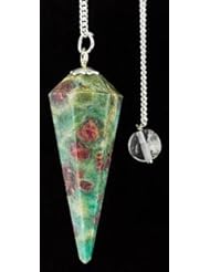 6-Sided Ruby Zoisite Pendulum