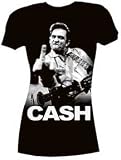 JOHNNY CASH - Finger - Black Women's / Girls T-shirt (Girlie / Babydoll)