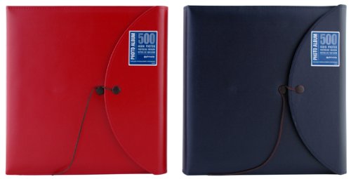 Pinnacle Red or Navy Photo Album with Tie Closure