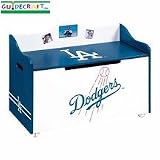 los angeles dodgers mlb wooden toy chest by 