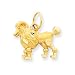 poodle44 - 14k Poodle Dog Charm Measures 176x173mm