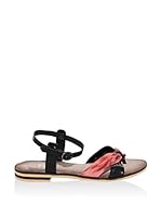 JULIE JULIE Sandalias planas (Negro / Rojo)