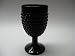Hobnail Goblet Deep Purple Black Amethyst Glass Made Here in PA