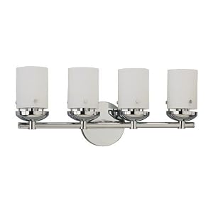 Sea Gull Lighting 40046-05 Bliss Four-Light Vanity, Chrome Finish with Cased Opal Etched... by 