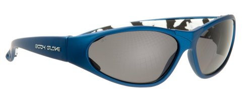 Body Glove 90259 True-Color Recognition Infrared High Impact Safety Glasses, Cobalt Blue Frame, Gray Lens