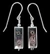 Sterling Silver Santo Domingo Rectangular Dangle Earrings, #803