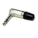 Seismic Audio - Right Angle 1/4" TRS Stereo Connector with Rubber Grommet - Heavy Duty Plug