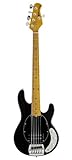 Ernie Ball Music Man Classic Collection StingRay 5 String Bass - Single Humbucker Black Finished Birdseye Maple Neck Black Pickguard Ernie Ball Music Man Classic Collection StingRay 5 String Bass - Single Humbucker Black Finished Birdseye Maple Neck Black Pickguard