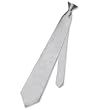 Biagio CLIP-ON NeckTie Solid SILVER GREY Color Men's Neck Tie