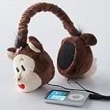 iFlops Mushabelly Lila Monkey Headphones Adjustable Universal Share the Tunes!