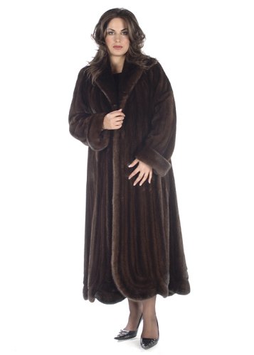 Plus Size Full Length Mink Fur Coat