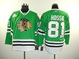 Marion Hossa #81 NHL Chicago Blackhawks Green Hockey Jersey Sz48