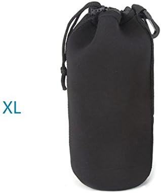 Neoprene Lens Case, Cylinder Drawstring Pouch Protective Sleeve For DSLR Camera Lens Canon, Nikon, Sony, Pentax, Olympus, so on (Extra Large Size D10CMH22CM)