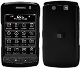 BlackBerry Storm 2 9550 Black Rubber Feel Hard Case Cover w/Belt Clip