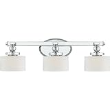 IMAGE OF Quoizel DW8603C Downtown 7.5-Inch x 24.5-Inch 3 Light Bath Fixture, Polished Chrome
