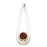 14K Two-Tone Gold Mozambique Garnet Pendant