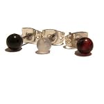 Earring Set 02 Nose Single Garnet Obsidian Rose Quartz Body Red Black 4mm