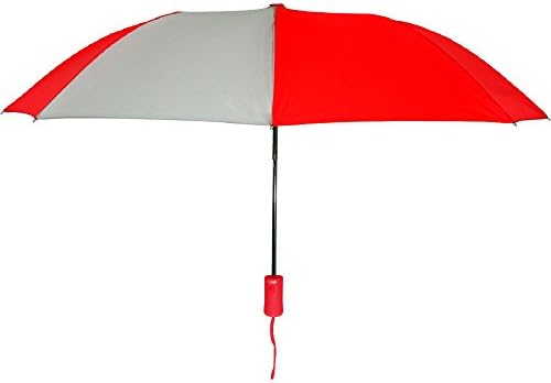 Red &amp; Gray 7 + 1 Design Auto Open Wind Resistant Umbrella With Warranty!