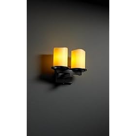 Dakota Black 2 Curved Light Candle Shades