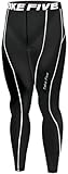 New 025 Winter Warm Skin Tights Compression Base Layer Black Running Pants