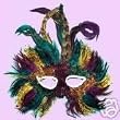 Mardi Gras Masquerade Feather Mask
