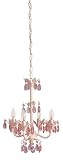 4-Bulb Flower Chandelier - Pink