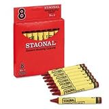 BINNEY and SMITH CRAYOLA Staonal Marking Crayons, Wax, Red, Eight per Box