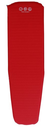 Pacific Outdoor Equipment Adventurer SI Sleeping Pad (True Red/Titanium, 20 x 78 x 1.5- Inch)