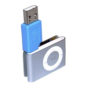 Blue - iPod Shuffle 2nd Generation USB Charger Adapter