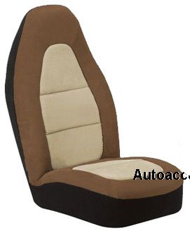 Tan Black Ergo Universal Bucket Seat Cover