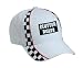 CLUTTER RULES Adult White Racing Checker Hat / Cap
