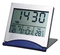 Horloge - 19.733.015 - Quartz Digitale - Pendule/Réveil De Voyage - Alarme - Snooze - Compte À Rebours - Thermomètre - Calendrier - 12/24h - 7x6x6 cm