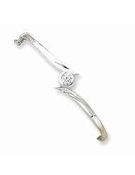 14K White Gold Bangle Bracelet Mounting